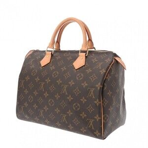 Louis Vuitton Canvas Handbag Monogram Brown Speedy